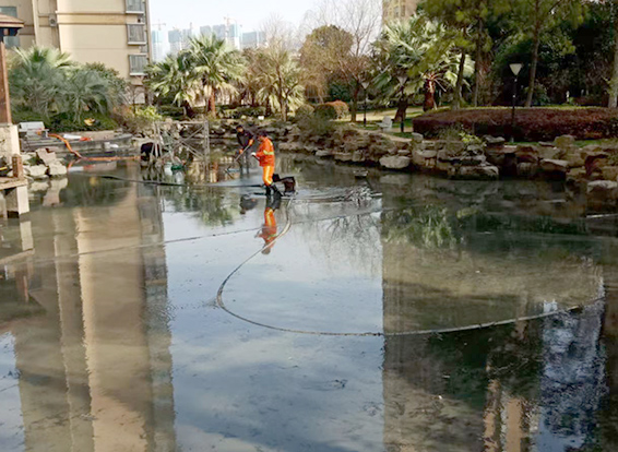 鄄城景观池淤泥清理
